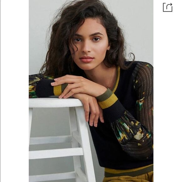 NWT Anthropologie Bl^nk Nela Pullover Sweater XS B-1196 - Picture 2 of 4